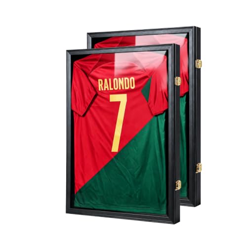 Jersey Frame Display Case,Jersey Frame,T-Shirt Shadow Box for Jerseys 2PC