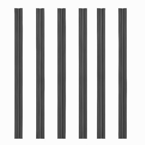 6 PCS 80cm Gomas de Limpiaparabrisas de Repuesto, Coche Universal Parabrisas, Escobillas Traseras Automotrices, Riras para Limpia Parabrisas Sin Marco