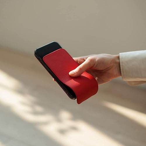 Miniatura 9 de Marcel Robert - Funda de piel tipo folio para iPhone 14 Plus - Compatible con MagSafe - Ultra fina - Fabricado en Francia - ROJO