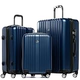 KOFFER FÜR JEDE REISE... 3er Set mit Handgepäck 55 x 34 x 20/25 cm (passt für die meisten Airlines, z.B. EasyJet) 2,7 kg | Koffer Groß 65 x 43 x 24/29 cm 3,5 kg | Koffer XXL 75 x 50 x 28/33 cm 4,3 kg (Maße inkl. Rollen)