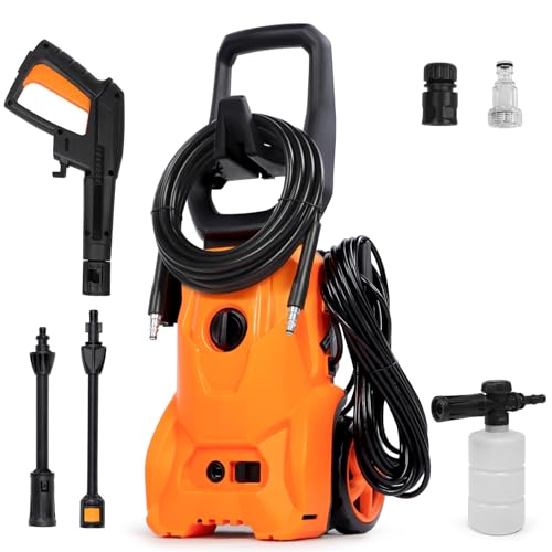 Electric Pressure Washer,1800w,140Bar,7L/min,Power Washer with Adjustable Nozzle Accessory,Foam...