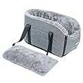 Jomewory Dog Seat Centre Console Car for Small Dogs and Cats, Portable Travel Bag, Removable Safety Seat, Safety Tethers Included, For Dogs Cats Dog Car Seat (45x22x25cm)