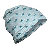 ABAKUHAUS Náutico Gorro Unisex, Yate Barco de Vela Mar, Tela Suave 100% Microfibra Estampada Ideal para Actividades al...