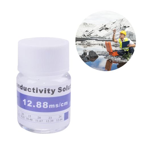 導電率標準液 - 標準 EC 校正液 | 25ml 測定用品、塩分濃度計および EC メーター用の塩分濃度検査溶液