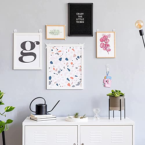 Image of 20Pcs Hardwall Hanger Mount Non-Mark Hook Photo Picture Frame Hanger Invisible Nail Hangers No Damage Wall Hangers for Hardware Fasteners Concrete Hooks Walls Wooden Doors Wall Wallpaper