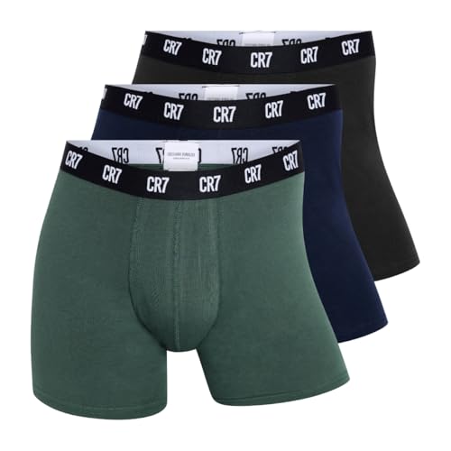 CR7 Men's 3-Pack Cotton Blend Boxer Briefs, XX-Large US 36-38 waist Multi