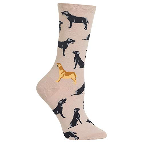 HOTSOX Womens Labrador Socks 1 Pair, Taupe, Shoe Size: 9-11