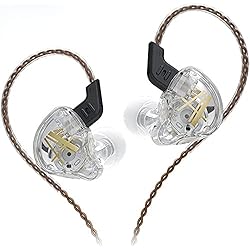 CCA CA2 - Auriculares intraurales con micrófono, subwoofer personalizado, juego de DJ, cantante, adecuado para músicos, reducción de ruido, color blanco, sin micrófono