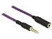 Produktbild Delock 0.5 m 3.5 mm  3.5 mm 0.5 m 3.5 mm 3.5 mm Audio-violett Kabel  Audio-Kabel (0,5 m, 3.5 mm, 3.5 mm, Male Connector, Female Connector, Violett)