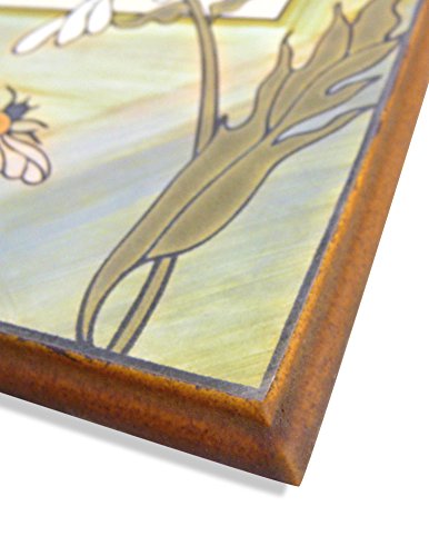 Modern Artisans Busy Garden Bees Handmade Ceramic Art Wall Clock, 7.5" X 10.5" #TOP3