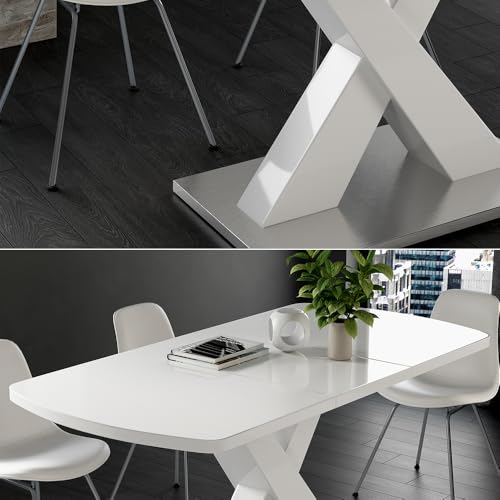 Vicco Tavolo Da Pranzo Bianco 120 X 80 Cm Estensibile - 5