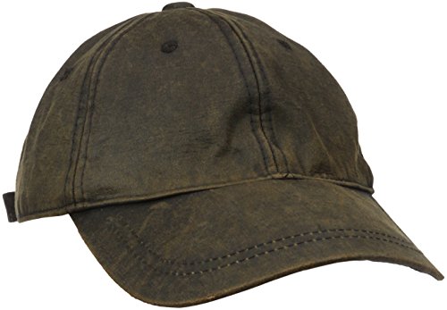 San Diego Hat Co. Men's Distressed Wax Cloth Ball Cap with Adjustable Strap, Brown, One Size