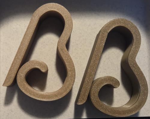 3D Printed Towel Hook 9.5 x 6.2 x 2.5 cm Multi Color Set of 2, S-Shape Design image 2