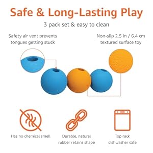 Amazon Basics Rubber Fetch Toy Dog Balls 25 Inch 3 Pack Blue Orange  Cucciolini Doodles Amazon basics rubber fetch toy dog balls 2 5 inch 3 pack blue orange   cucciolini doodles