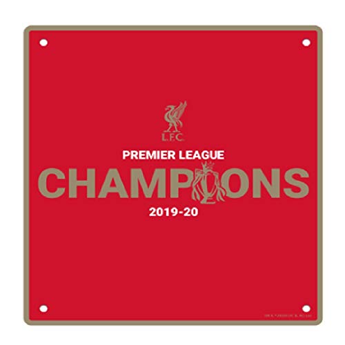 REALMAX Liverpool Premier League Champions 2019-20 Metal Sign - Red