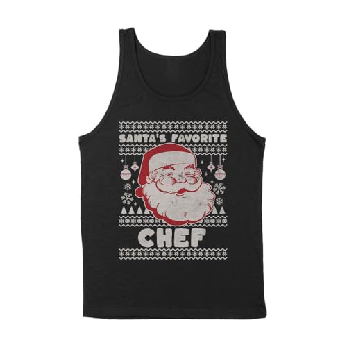 Santa's Favorite Chef Tank Top Unisex X-Small Black
