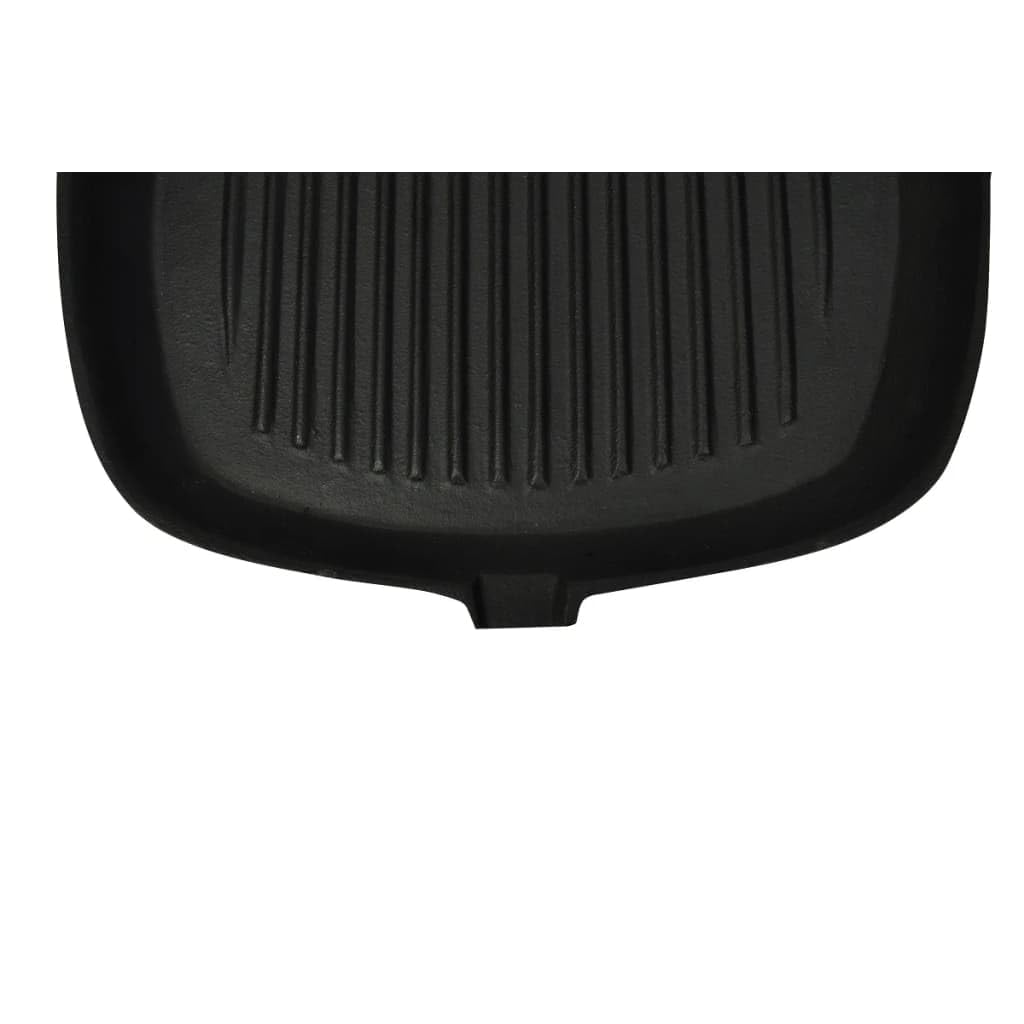 Steakpan, gietijzer, 20 x 20 cm, grillpan met inklapbare houten Steakpan, gietijzer, 20 x 20 cm, grillpan met inklapbare houten