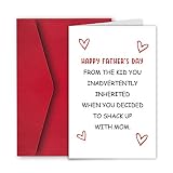 Ulbeelol Funny Stepdad Card, Humorous Father's Day Card for Step Dad, Interesting Card for Stepdad,