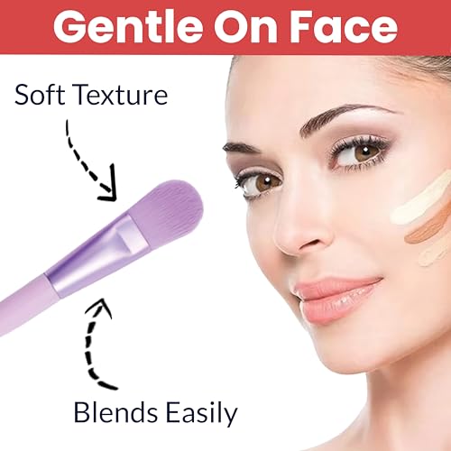 Image of TEMPERIA (Pack of 8) Small Size Makeup Brush Set - Soft Bristles Make Up Brushes Sets Kit for Foundation, Concealers, Eyeshadow, Blush, Compact Face Powder, Highlighter, Contour, Blending Eye Liner - With Pouch (Random Colors)