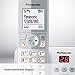 Panasonic KX-TG6822 - Teléfono inalámbrico con 2 microteléfonos (DECT, 30 min, color:...