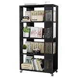 FIFOR 360° Rotating Children Bookshelf, 2-4 Tier Freestanding Display Stackable Bookcase, Stimulate