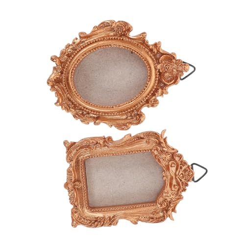 VALICLUD 2 St Mini Vintage Fotoramar med Inbyggda Krokar Små Hängande Bilderamar för Väggdekoration Färgbeständig Lättinstallerad Väggprydnad för Hem Fest