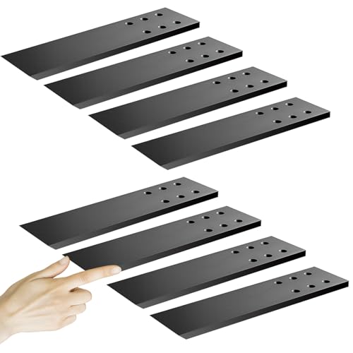 Hidden Granite Countertop Support Brackets 8 Pack 12 L x 2.5 W 3/8 Thick Heavy Duty Counter top Brackets Flat Black Wall Mount Support Countertop Overhang Support for Quartz Wood Concrete Island
