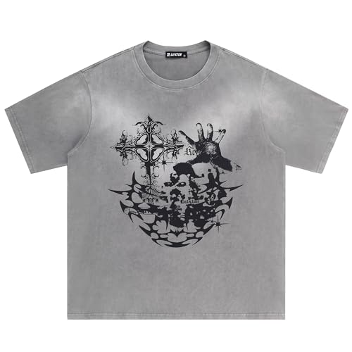 Mens Graphic Tees Shirts Unisex Oversized Vintage Tshirts Summer Tops Short Sleeve Streetwear Aesthetic Tee