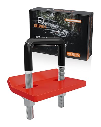 Image of DEEAGLE Hitch Tightener Anti Rattle Stabilizer for 1.25 inch to 2 inch Trailer Hitches Reduce Movement On Hitch Mount Cargo Carrier Bike Rack Boat, RV Trailer Accessories, Black & Red