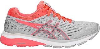 ASICS Women's GT-1000 7 Running Shoes, 8.5M, MID Grey/Flash Coral