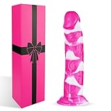 21 cm weicher, realistischer Liquid-Silikon-Anal-Dildo mit starkem Saugnapf, pinker Monster-G-Punkt-Dildo für Strap-On,für Frauen und Männer, traumhafter Dusch-oder Paarspaß, Adult-und Lesbenspielzeug