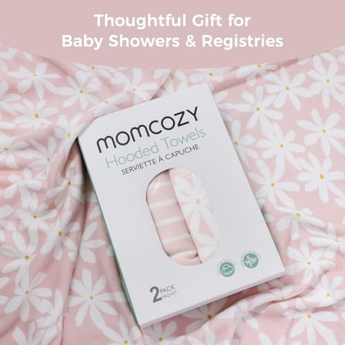 Image of Momcozy Baby Towel with Hooded - Ultra Soft & Absorbent Large Bath Towel Set for Comfort & Gentle on Baby's Skin - Shower Gift & Bath Essential & Baby Registry Search for Newborn,Infant,Toddler,Kids