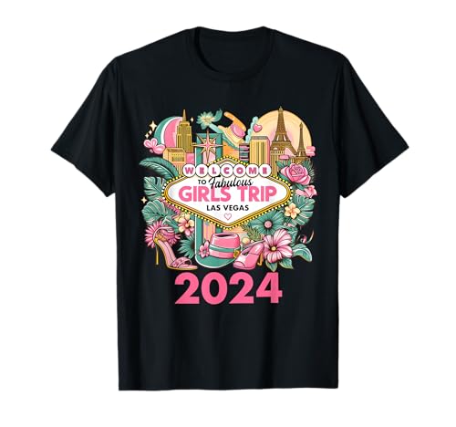 Fabulous Girls Trip Las Vegas 2024 Collage T-Shirt