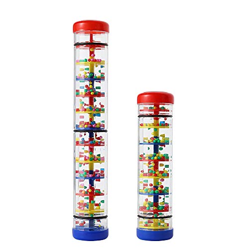 Rainmaker 12 Inch Rain Stick For Babies Rattle Tube Rain Stick Shaker Music Sensory Auditory Instrument Toy For Baby Child Girl (12 Inch) #TOP4