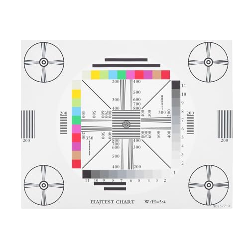 ROMISBABA Professionelle Farbkalibrierungskarte für Monitore und Kameras Hochauflösende Objektiv-testtafel zur Fokusjustierung Robustes Display Farbgenauigkeits-Werkzeug für CCTV und