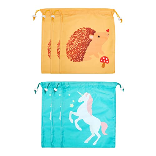 Blue Panda Drawstring Party Favors Goodie Bags (15 Pack) For Kids Birthday, Return Gifts, Baby Shower, Unicorn, Bunny, Llama #TOP5