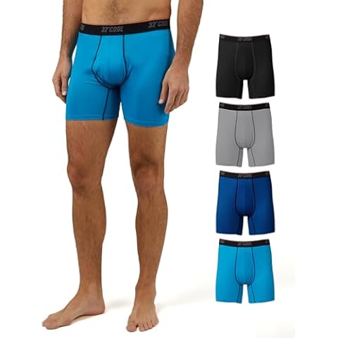 32 DEGREES Men’s 4 Pack Cool Active Boxer Brief Cover