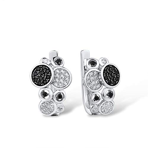 Boucles d'oreilles argent spinelle noir parfaits bijoux fins pour le quotidien