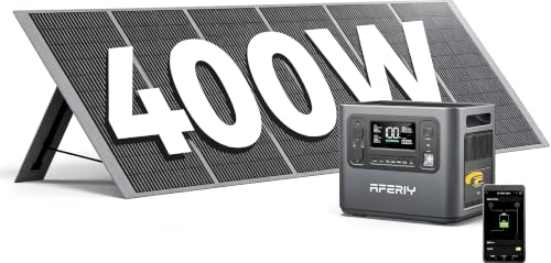 AFERIY 2400W2048Wh Solargenerator mit 400W Solarpanel, 1,5Std Schnellladung