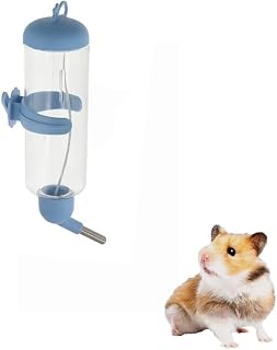 Hamsters Cage Drinking Bottle, Automatic No Drip Hanging Water Feeder Small Animal Water Dispenser for Guinea Pig Rat Rabbit Dwarf Gerbil Chinchilla