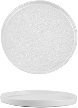 European-style household simple and exquisite glazed high-temperature resistant ceramic steak plate -10-inch stone pattern "King Kong White"