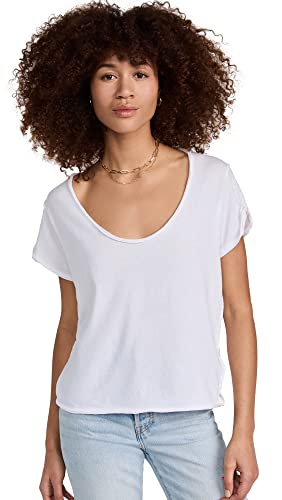 Image of Free People Women's Dylan Tee, Painted White, M