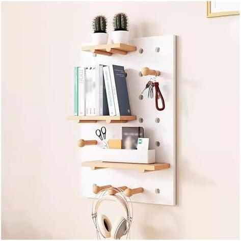 Versatile Green Wooden Wall Mount Pegboard Kit - 40x60cm Organizer for Bedroom, Office, Study & Bathroom - Perfect for Home Organization & Decorative Displays