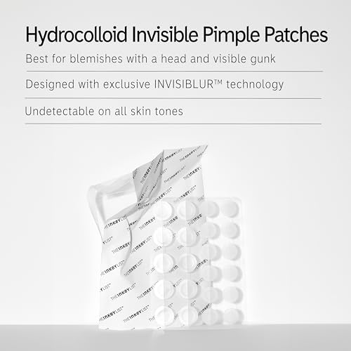 The INKEY List Hydrocolloid Invisible Pimple Patches, Spot Patches Contains Salicylic Acid, Day/Night Anti Acne Patches, Vegan & Cruelty Free, Suitable For All Skin Types