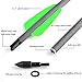 ZSHJGJR Crossbow Bolts 15 Inch Archery Carbon Crossbow Arrows with 100 Grain Removable Tips and Moon Nocks Hunting Archery Arrows 6/12pcs (6pcs Arrows)