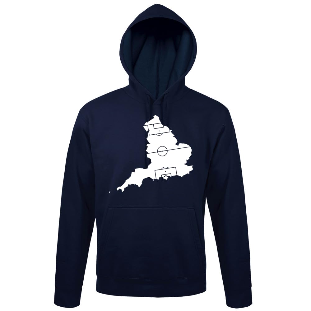 Anglia jako boisko do piłki nożnej męska bluza z kapturem, grantowy, 4XL