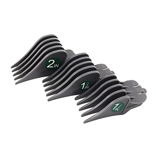 Image of VELURA 3Pcs Hair Clipper Limit Combs 32mm 38mm 51mm Cutting Guard Attachment Gray|3 Pieces Hair Clipper Guide Combs| Clipper & Trimmer Parts| Shaving & Hair Removal |Health & Beauty