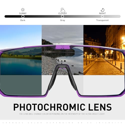 KAPVOE Photochromic Cycling Glasses Men Women Clear Mountain Bike Sunglasses MTB Bicycle Riding Sports Triathlon Running K232 — view 3