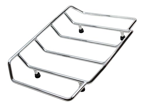 NOVALLA Top Box Luggage Rack Motorcycle Trunk Rail Rack Compatible for Harley Street Glide Electra Glide Road Glide King Ultra Limited 1984-2024 (Chrome)