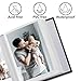 Vienrose Small Photo Album 4x6 Slip-in Picture Album 50 Pages Holds 100 Photos, Portable Photo Book 4x6 for Wedding Family Baby Travel Black